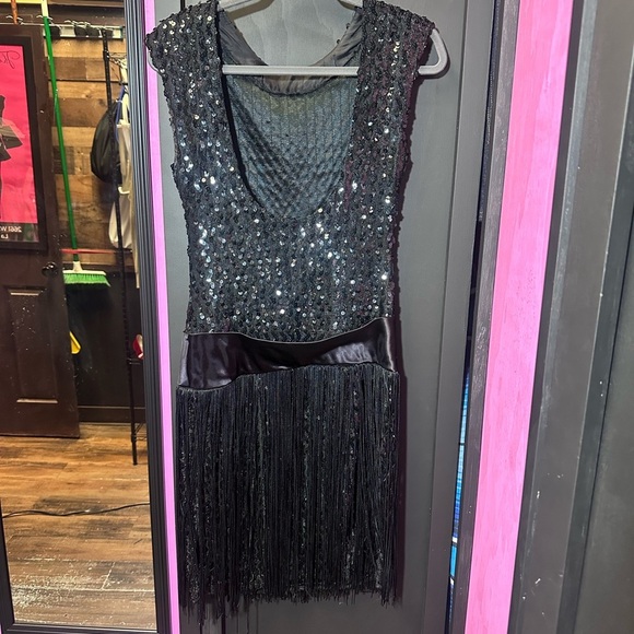 Black Sequin Embellished Maxi Dress - Picture 2 of 8
